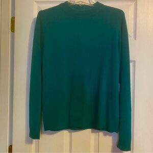 Carolyn Taylor Green Mock Neck Long Sleeve Women's Sweater size Large